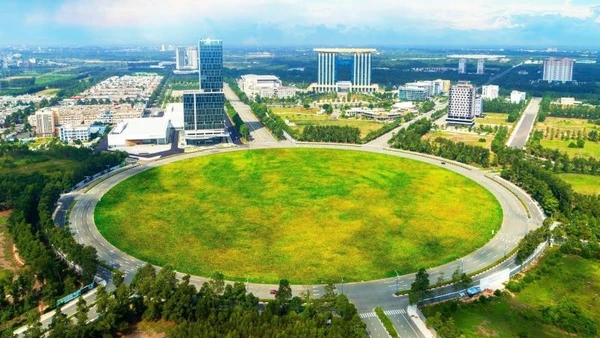 Các dự án tại Cụm công viên sinh thái, khoa học do Tập đoàn Becamex phát triển tại phường Bình Dương, Thành phố Hồ Chí Minh. 