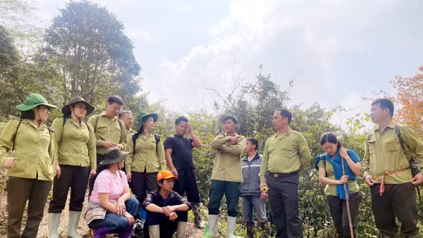 Lãnh đạo Chi cục Kiểm lâm tỉnh Tuyên Quang kiểm tra công tác phòng chống cháy rừng tại rừng đặc dụng Tây Côn Lĩnh.