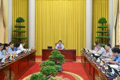 Chủ tịch nước Lương Cường có buổi làm việc với Văn phòng Chủ tịch nước. (Ảnh: THỦY NGUYÊN)
