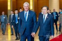 Chủ tịch Quốc hội Trần Thanh Mẫn và Bí thư Thứ nhất, Chủ tịch nước Cuba Miguel Diaz-Canel Bermudez.