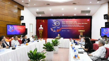 Toàn cảnh Tọa đàm “30 năm quan hệ Việt - Mỹ: Duy trì động lực, hướng tới thương mại cân bằng, bền vững”. (Ảnh: KHÁNH LAN)