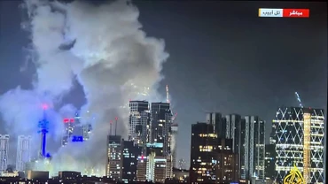 Tên lửa Iran đánh trúng một mục tiêu ở Tel Aviv, Israel. (Ảnh: X)