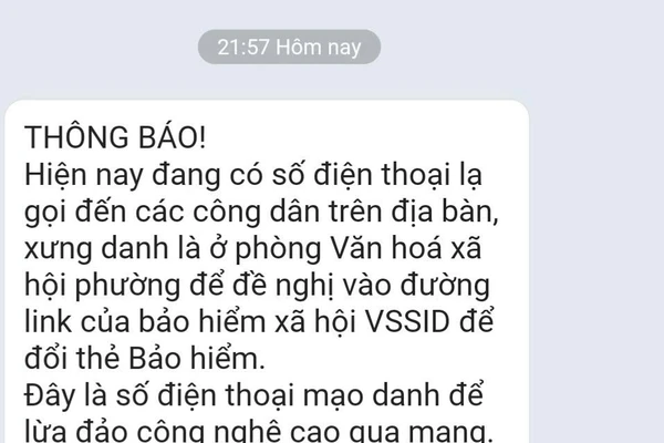 Nội dung cảnh bảo của tổ dân phố ở thành phố Hà Nội.