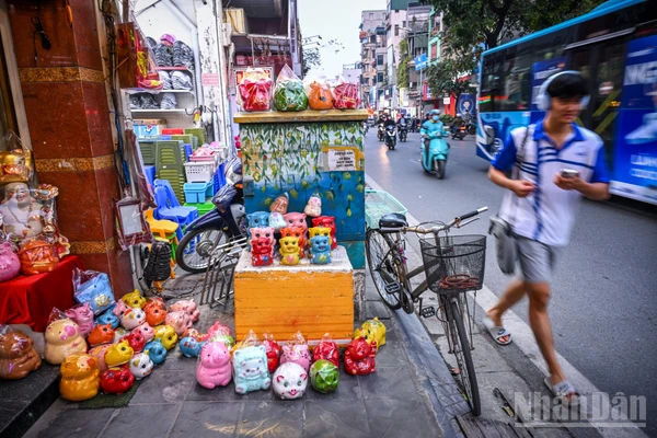 Người đi bộ buộc phải đi xuống lòng đường.