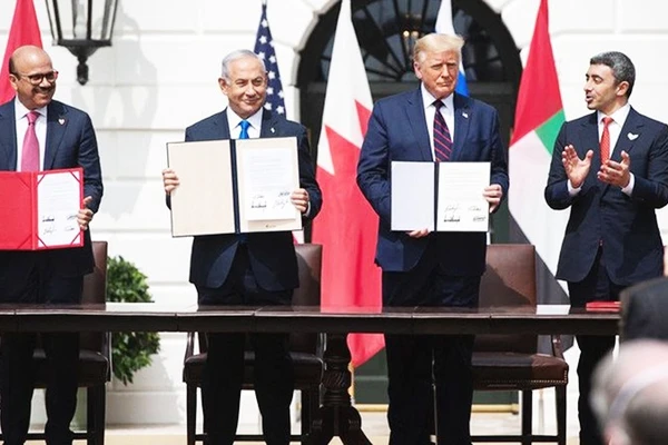 Hiệp định Abraham được ký kết năm 2020. Ảnh AFP 