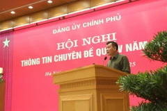 Đồng chí Nguyễn Đức Phong, Phó Bí thư Đảng ủy Chính phủ phát biểu tại hội nghị.