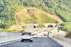 Hầm Đèo Bụt, nằm trên đường cao tốc bắc-nam, do Tập đoàn Sơn Hải thi công. (Ảnh: NAM HẢI)