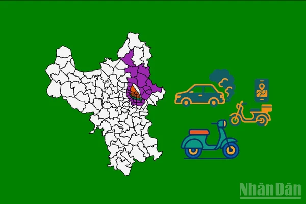 [Infographic] Chi tiết lộ trình, danh sách các phường, xã tại Hà Nội thực hiện thí điểm vùng phát thải thấp từ 1/7/2026