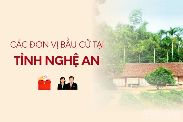[Infographic] Các đơn vị bầu cử đại biểu Quốc hội tại tỉnh Nghệ An