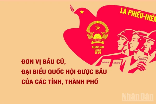 [Infographic] Số lượng đơn vị bầu cử và số lượng đại biểu Quốc hội được bầu tại các tỉnh, thành phố