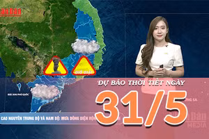 [Video] Dự báo thời tiết ngày 31/5/2026: Nắng nóng quay trở lại Bắc Bộ và Trung Bộ, Nam Bộ gia tăng mưa