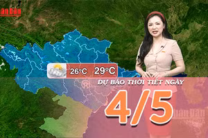 [Video] Dự báo thời tiết ngày 4/5/2026: Mưa giảm, trời chuyển nắng trên nhiều khu vực