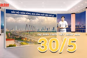 [Video] Dự báo thời tiết đêm nay và ngày mai ngày 30/5/2026: Mưa dông trở lại miền Bắc, oi nóng suy giảm tại miền Trung