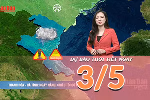 [Video] Dự báo thời tiết ngày 3/5/2026: Không khí lạnh tràn xuống, Bắc Bộ chuyển mưa dông, Trung Bộ còn nắng nóng
