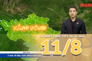 [Video] Dự báo thời tiết đêm nay và ngày mai ngày 11/8/2026: Bắc Bộ, Trung Bộ chuẩn bị bước vào đợt nắng nóng gay gắt