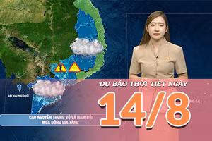 [Video] Dự báo thời tiết ngày 14/8/2026: Bắc Bộ ngày nắng nóng, chiều tối chuyển mưa dông, Trung Bộ nắng gay gắt lan rộng