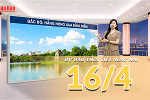 [Video] Dự báo thời tiết đêm nay và ngày mai ngày 16/4/2026: Về chiều tối mưa dông nhiều nơi, nắng nóng dần hạ nhiệt