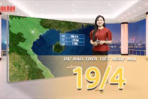 [Video] Dự báo thời tiết đêm nay và ngày mai ngày 19/4/2026: Mưa dông rải rác về đêm, ngày nắng