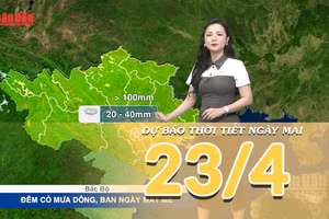 [Video] Dự báo thời tiết đêm nay và ngày mai ngày 23/4/2026: Miền Bắc mưa dông tiếp diễn, còn tại khu vực Trung và Nam Bộ còn nắng nóng cục bộ trước khi mưa gia tăng