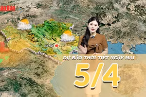 [Video] Dự báo thời tiết đêm nay và ngày mai 5/4/2026: Vùng thấp nóng phía Tây mở rộng, nắng nóng gay gắt quay trở lại Bắc Bộ và Trung Bộ