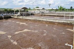 Khu vực xử lý nước thải tại Công ty cổ phần Khu công nghiệp Tân Bình.
