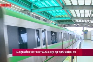 [Video] Hà Nội miễn phí xe buýt và tàu điện dịp Quốc khánh 2/9 