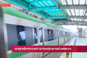 [Video] Hà Nội miễn phí xe buýt và tàu điện dịp Quốc khánh 2/9 