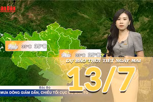 [Video] Dự báo thời tiết đêm nay và ngày mai ngày 13/7/2026: Mưa dông tiếp diễn về chiều tối trên cả ba miền