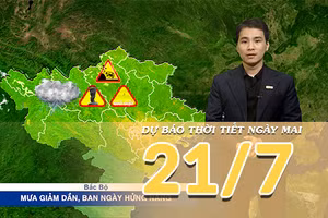 [Video] Dự báo thời tiết đêm nay và ngày mai ngày 21/7/2026: Bắc Bộ giảm mưa, Nam Bộ có dông