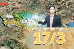 [Video] Dự báo thời tiết đêm nay và ngày mai 17/3/2026: Bắc Bộ hửng nắng mạnh, Nam Bộ nắng nóng cục bộ
