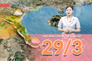 [Video] Dự báo thời tiết ngày 29/3/2026: Cao nguyên Trung Bộ và Nam Bộ nắng nóng gay gắt, Vịnh Bắc Bộ có gió mạnh