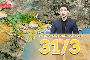 [Video] Dự báo thời tiết đêm nay và ngày mai 31/3/2026: Cả nước nắng nóng gay gắt, Vịnh Bắc Bộ biển động