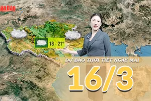 [Video] Dự báo thời tiết đêm nay và ngày mai 16/3/2026: Miền Bắc duy trì nồm ẩm, miền Đông Nam Bộ sắp đón nắng nóng diện rộng