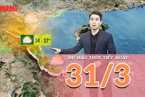[Video] Dự báo thời tiết ngày 31/3/2026: Cảnh báo dông lốc, mưa đá cục bộ tại vùng núi phía Bắc