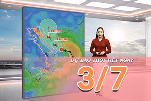 [Video] Dự báo thời tiết ngày 3/7/2026: Áp thấp nhiệt đới có khả năng mạnh lên thành bão số 1, mưa dông gia tăng từ Bắc Bộ đến Nam Bộ 