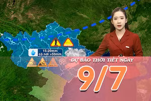 [Video] Dự báo thời tiết ngày 9/7/2026: Bắc Bộ mưa dông tăng về chiều tối, Trung Bộ nắng nóng trở lại 