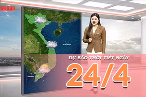 [Video] Dự báo thời tiết ngày 24/4/2026: Mưa dông diện rộng tại Bắc Bộ và Trung Bộ