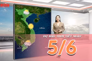[Video] Dự báo thời tiết ngày 5/6/2026: Bắc Bộ nắng nóng tiếp tục duy trì, Trung Bộ tiếp diễn nắng nóng gay gắt 