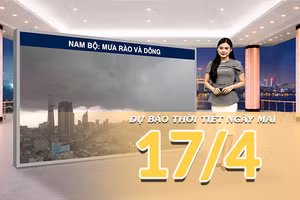 [Video] Dự báo thời tiết đêm nay và ngày mai 17/4/2026: Bắc Bộ đến Bắc Trung Bộ mưa vừa, có dông 