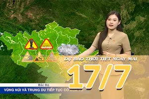 [Video] Dự báo thời tiết đêm nay và ngày mai ngày 16/7/2026: Bắc Bộ tiếp diễn mưa lớn, Trung Bộ và Nam Bộ ngày nắng, chiều tối có mưa dông 