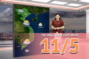 [Video] Dự báo thời tiết ngày 11/5/2026: Bắc Bộ duy trì mưa dông, Nam Bộ tiếp tục nắng nóng gay gắt 