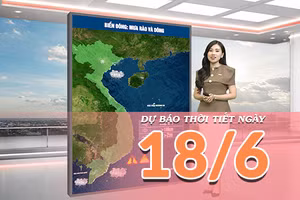 [Video] Dự báo thời tiết ngày 18/6/2026: Bắc Bộ tiếp tục xuất hiện mưa dông trên diện rộng, Trung Bộ có nơi nắng nóng gay gắt