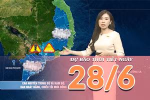 [Video] Dự báo thời tiết ngày 28/6/2026: Bắc Bộ mưa dông tiếp diễn và có gia tăng từ đêm nay