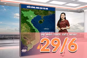 [Video] Dự báo thời tiết ngày 29/6/2026: Mưa dông giúp giảm nhiệt tại Bắc Bộ, Trung Bộ