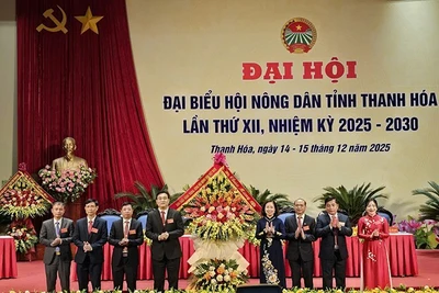 Trung ương Hội Nông dân Việt Nam chúc mừng Đại hội Hội Nông dân tỉnh Thanh Hóa.