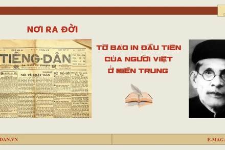 Nơi ra đời tờ báo in đầu tiên của người Việt ở miền trung