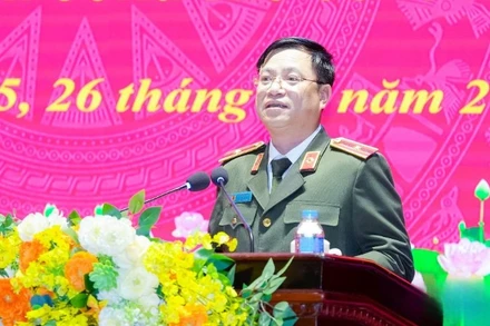 Thiếu tướng Đinh Việt Dũng, Giám đốc Công an tỉnh Nghệ An khai mạc hội nghị và thông báo nội dung cơ bản Hội nghị Công an toàn quốc lần thứ 81.