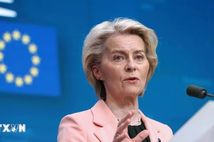 Chủ tịch Ủy ban châu Âu (EC) Ursula von der Leyen. (Ảnh: THX/TTXVN)