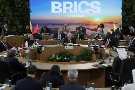 Phiên thảo luận tại Hội nghị Thượng đỉnh BRICS ở Brazil.