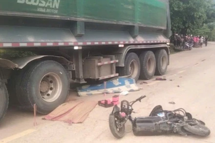 Hiện trường vụ tai nạn.